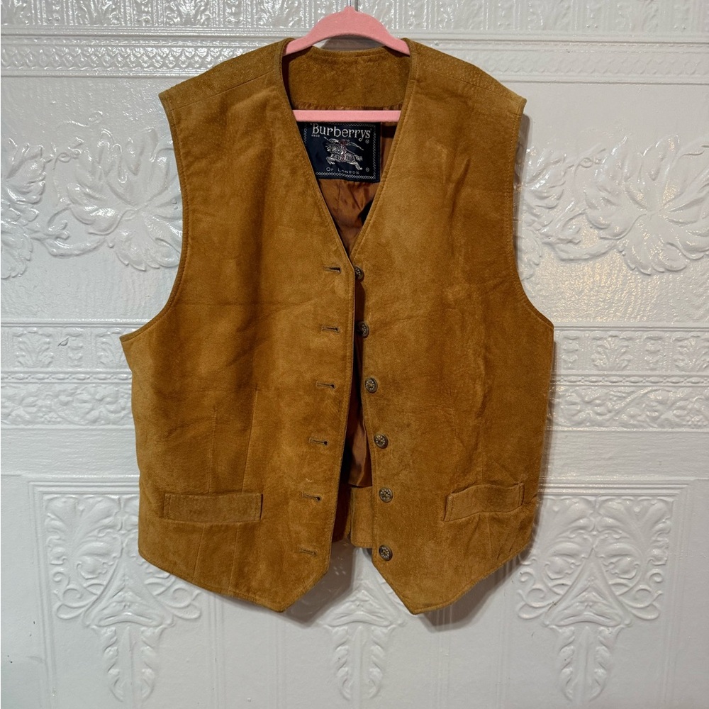 Burberry vintage brown suede vest Women’s size 8